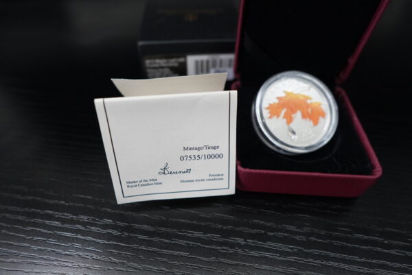 2012 $20 Sugar Maple Crystal Raindrop – 1 oz Pure Silver Coin - Image 2