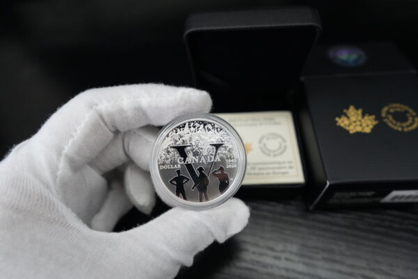 2020 $1 75th Anniversary of V-E Day – Pure Silver Proof Dollar Coin