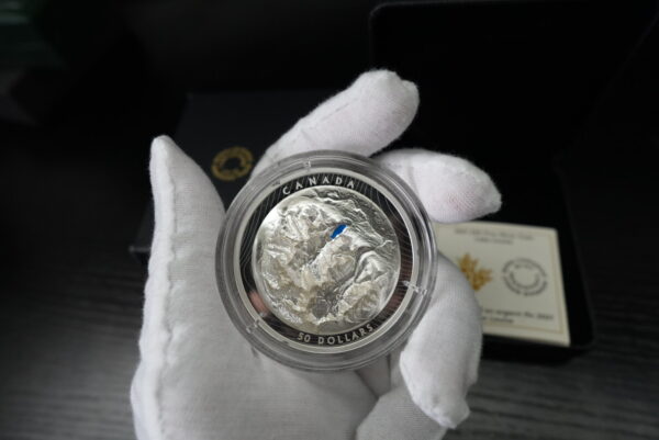 2021 $50 Lake Louise – 2.65 oz Pure Silver Coin – Canadian Rockies Collectible