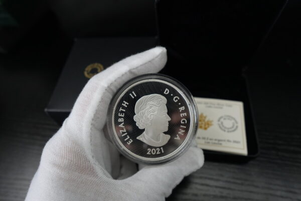 2021 $50 Lake Louise – 2.65 oz Pure Silver Coin – Canadian Rockies Collectible - Image 3