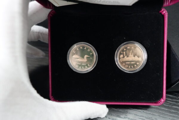 2017 $1 Fine Silver 2-Coin Set – 30th Anniversary of the Loonie