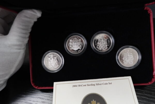 2004 50¢ Coat of Arms of Canada – Sterling Silver 4-Coin Set - Image 2