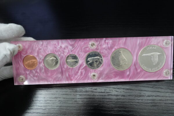 1867–1967 Canada Centennial 6-Coin Set – 80% Silver – Acrylic Holder