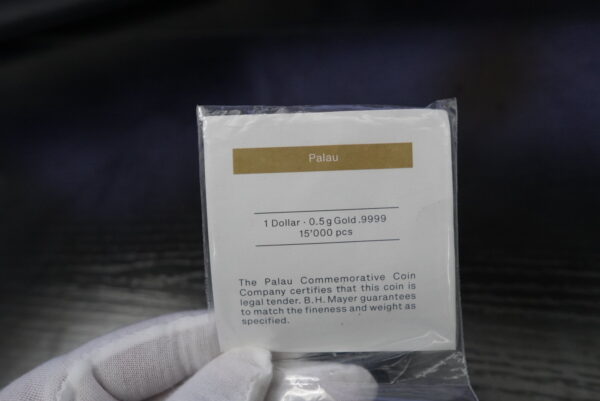 Palau $1 Golden Soccer Ball – 1/2 Gram Gold Shaped Coin | 0.5 g Pure Gold - Image 3