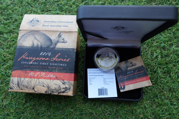 2014 $1 Kangaroo Series – Explorers' First Sightings | 1 oz Pure Silver Coin