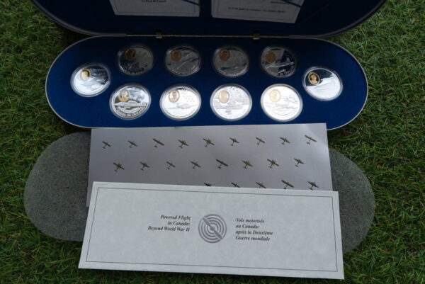 1995–1999 Canadian $20 Aviation Series 2 – Powered Flight: Beyond WWII | 10-Coin Sterling Silver Set - Image 6