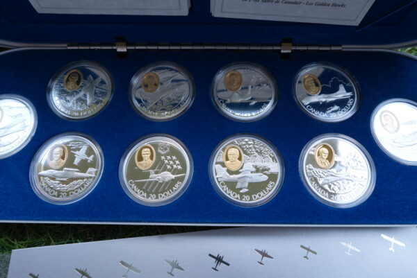 1995–1999 Canadian $20 Aviation Series 2 – Powered Flight: Beyond WWII | 10-Coin Sterling Silver Set - Image 4