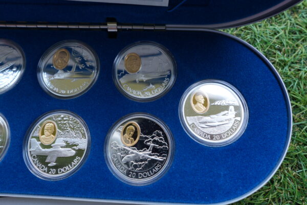1995–1999 Canadian $20 Aviation Series 2 – Powered Flight: Beyond WWII | 10-Coin Sterling Silver Set - Image 7