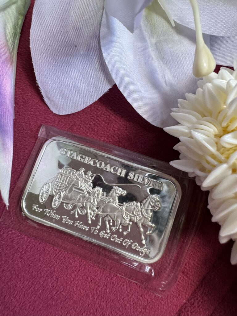 Stagecoach Silver “Get Out of Dodge” 1 oz .999 Fine Silver Divisible Bar