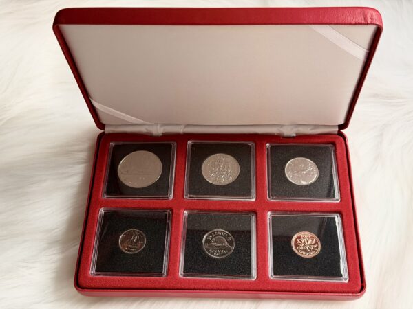 1983 Canada Select Gem Uncirculated Proof-Like Set – presented in an elegant red leather-like display box