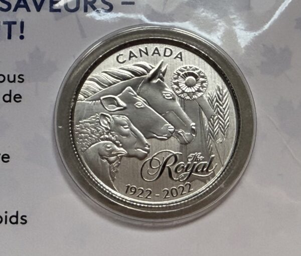 2022 Canada $5 Moments to Hold – 100th Anniversary of the Royal Agricultural Winter Fair – ¼ oz .9999 Fine Silver Coin