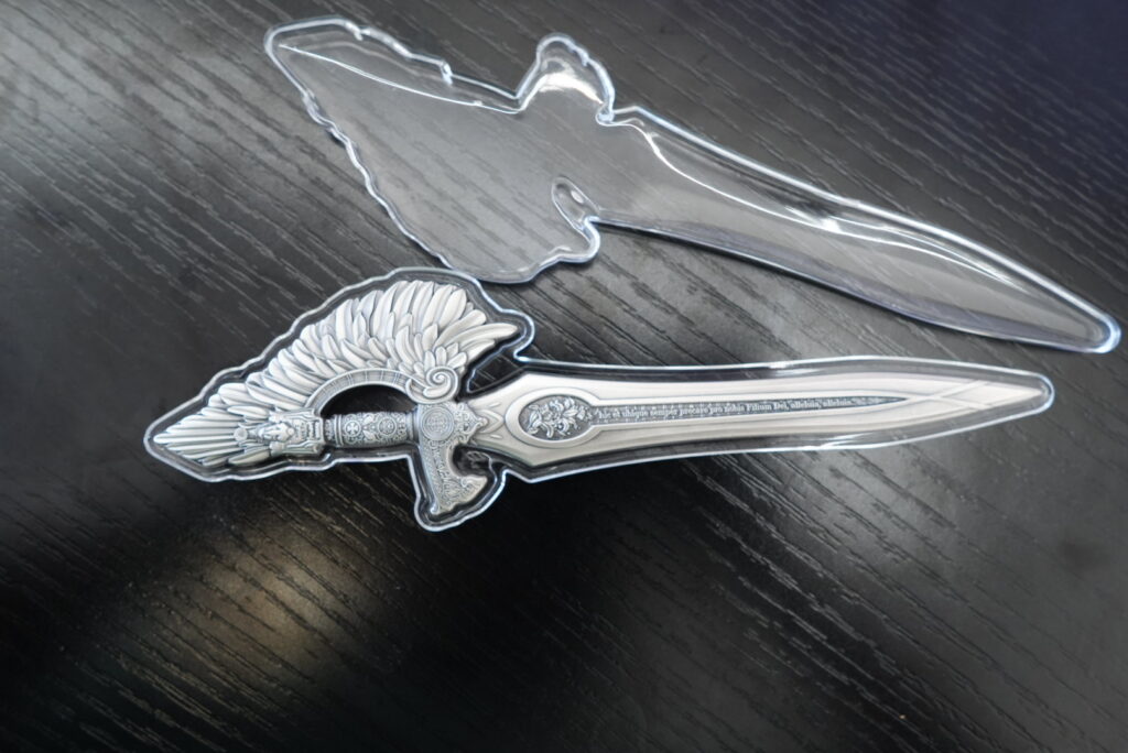 Sword of St. Gabriel – 2.5 oz .999 Silver Antique Finish 2024