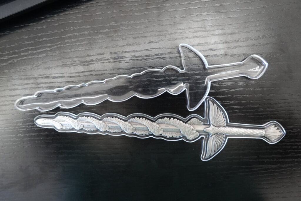 Sword of Saint Michael – 2.5 oz .999 Silver Antique Finish 2023