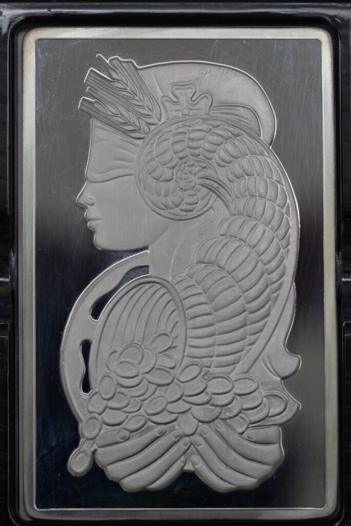 5 oz PAMP Suisse Fortuna Silver Bar - Legendary Lady Fortuna Design
