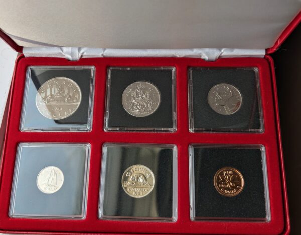 1984 Canada Select Gem Uncirculated Proof-Like Set – Red Leather-Like Presentation Case