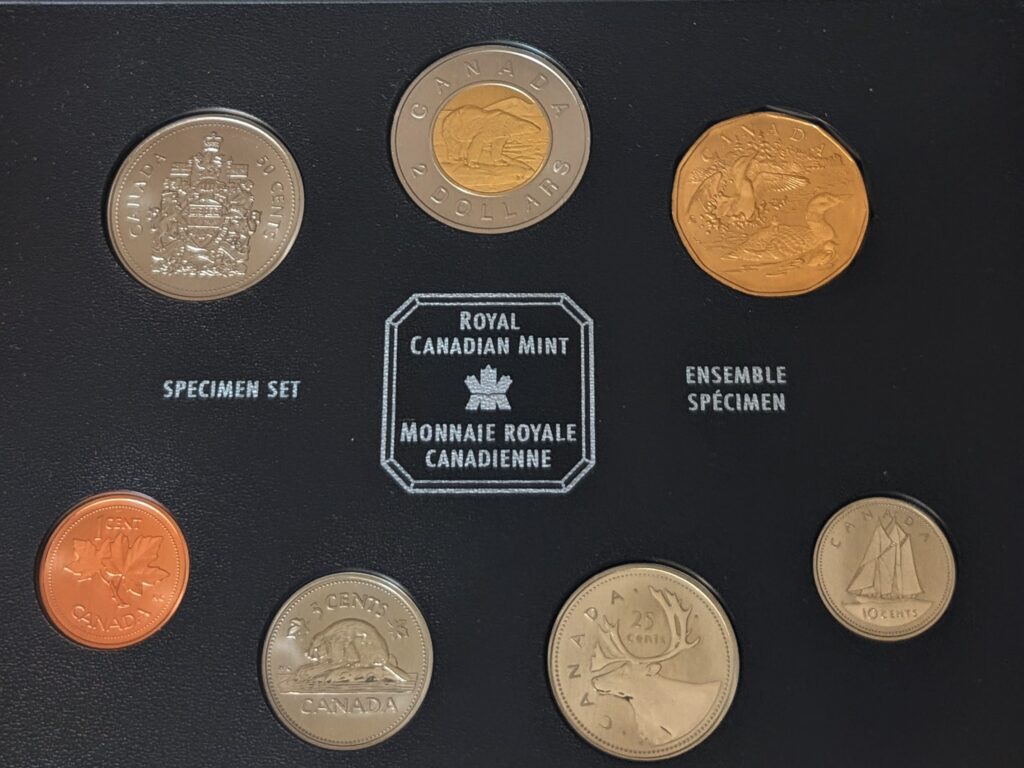 2002 Canada Specimen Coin Set – Royal Canadian Mint – 7 Coins – With Certificate of Authenticity (COA)
