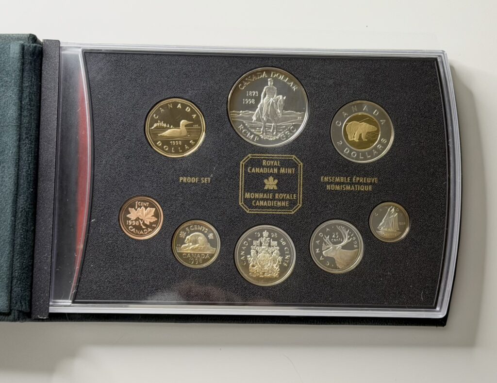 1998 (1873-) Canadian 8-Coin Proof Double Dollar Set ft $1 RCMP Mounted Police 125th Anniversary Silver Dollar-coins