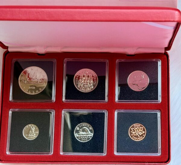 1980 Canada Select Gem Uncirculated Proof-Like Set – Red Leather-Like Presentation Case