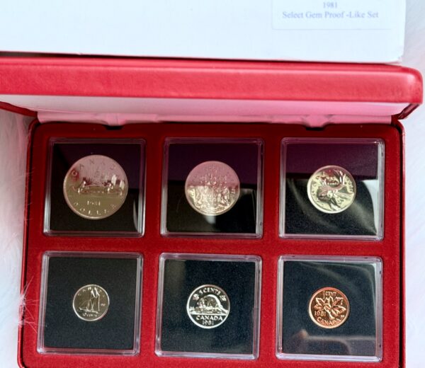 1981 Canada Select Gem Uncirculated Proof-Like Set – Red Leather-Like Presentation Case