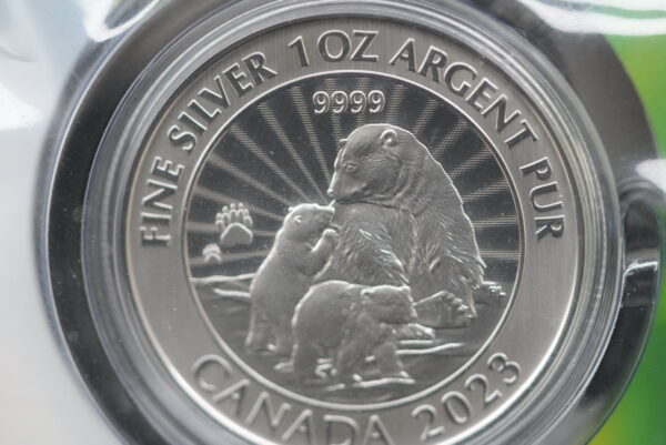 2025 $5 Arctic First Light Polar Bear Silver Coin