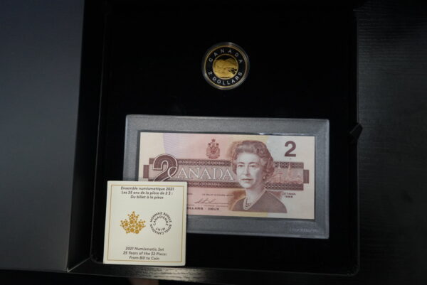 From Bill to Toonie – 2021 $2 Pure Silver Coin & Bank Note Set