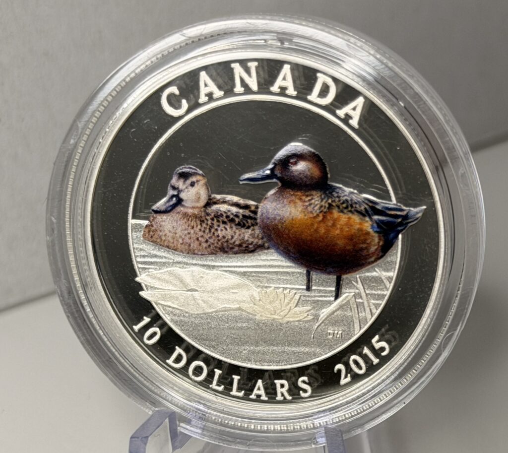 Ducks of Canada: Cinnamon Teal – 2015 $10 Pure Silver Coin