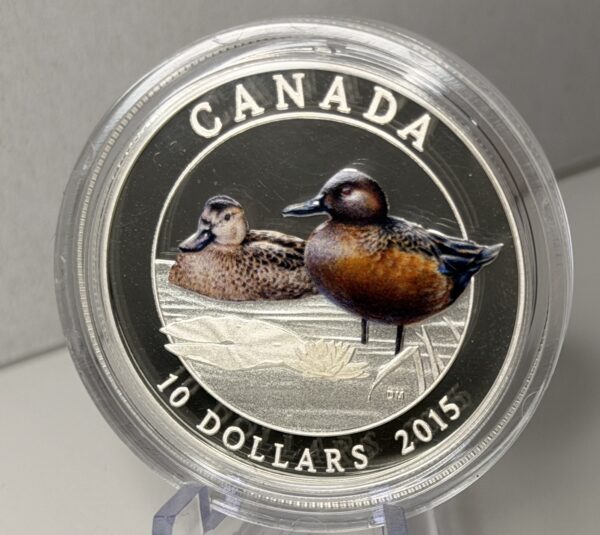 Ducks of Canada: Cinnamon Teal – 2015 $10 Pure Silver Coin