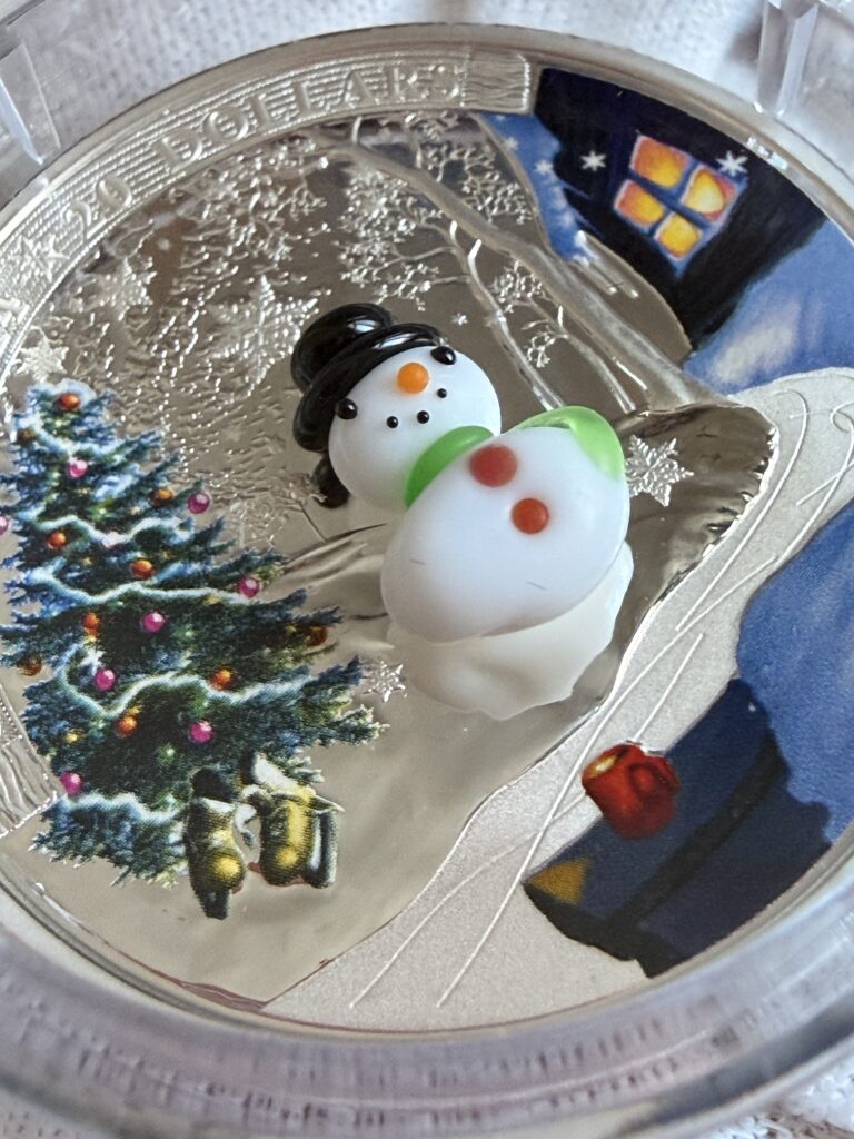 Venetian / Murano Snowman – 2014 $20 1 oz Pure Silver Coin