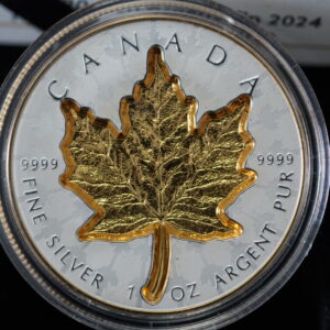 2024 $20 Super Incuse Silver Maple Leaf – 1 oz Fine Silver Coin