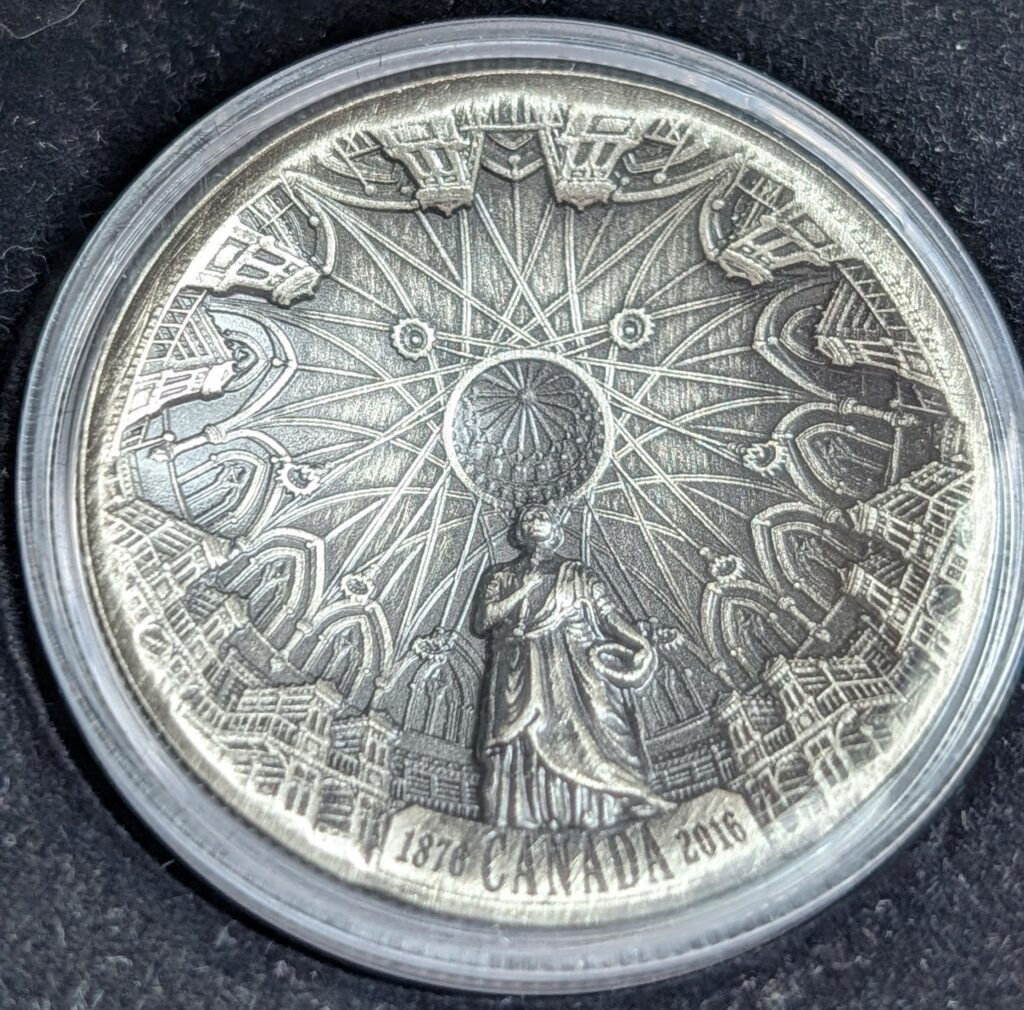The Library of Parliament – 2016 $25 Concave Pure Silver Coin