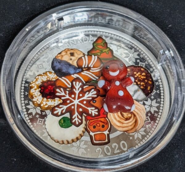 2020 $20 Holiday Cookies – Pure Silver Coin with Murano Glass