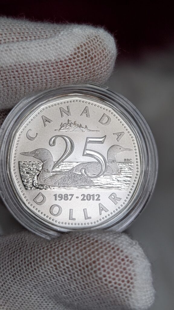 25th Anniversary of the Loonie – 2012 $1 Fine Silver Coin